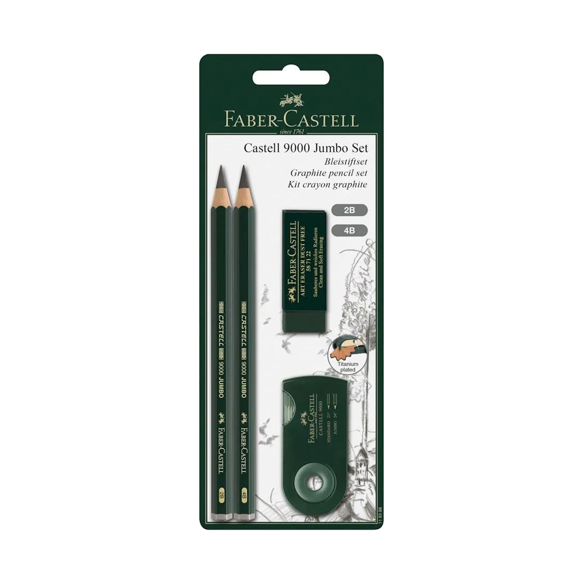 Castell 9000 4-Piece Jumbo Sketching Set - Unleash Your Creativity!