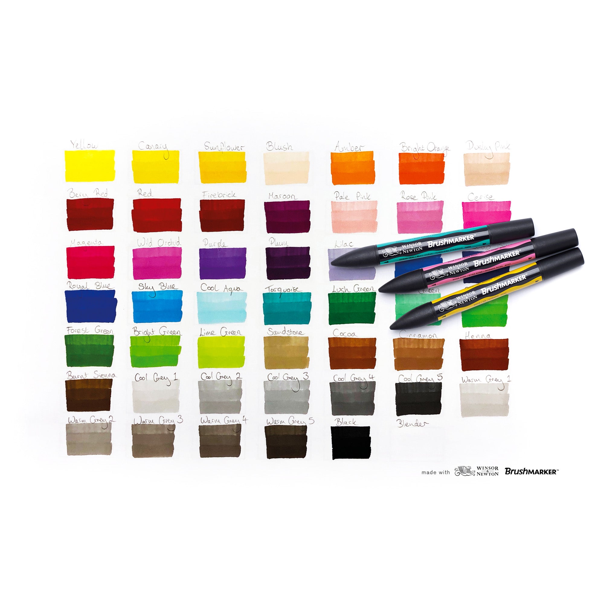 48-Piece Double-Tip Promarker Marker Set - Essential Brush Collection