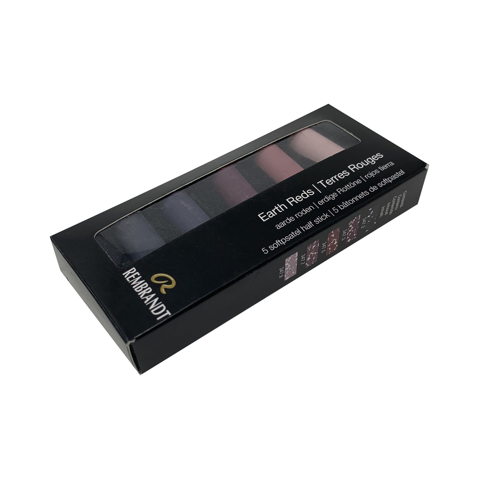 5-Pack Earth Red Half Stick Soft Pastels - Ideal for Artists!