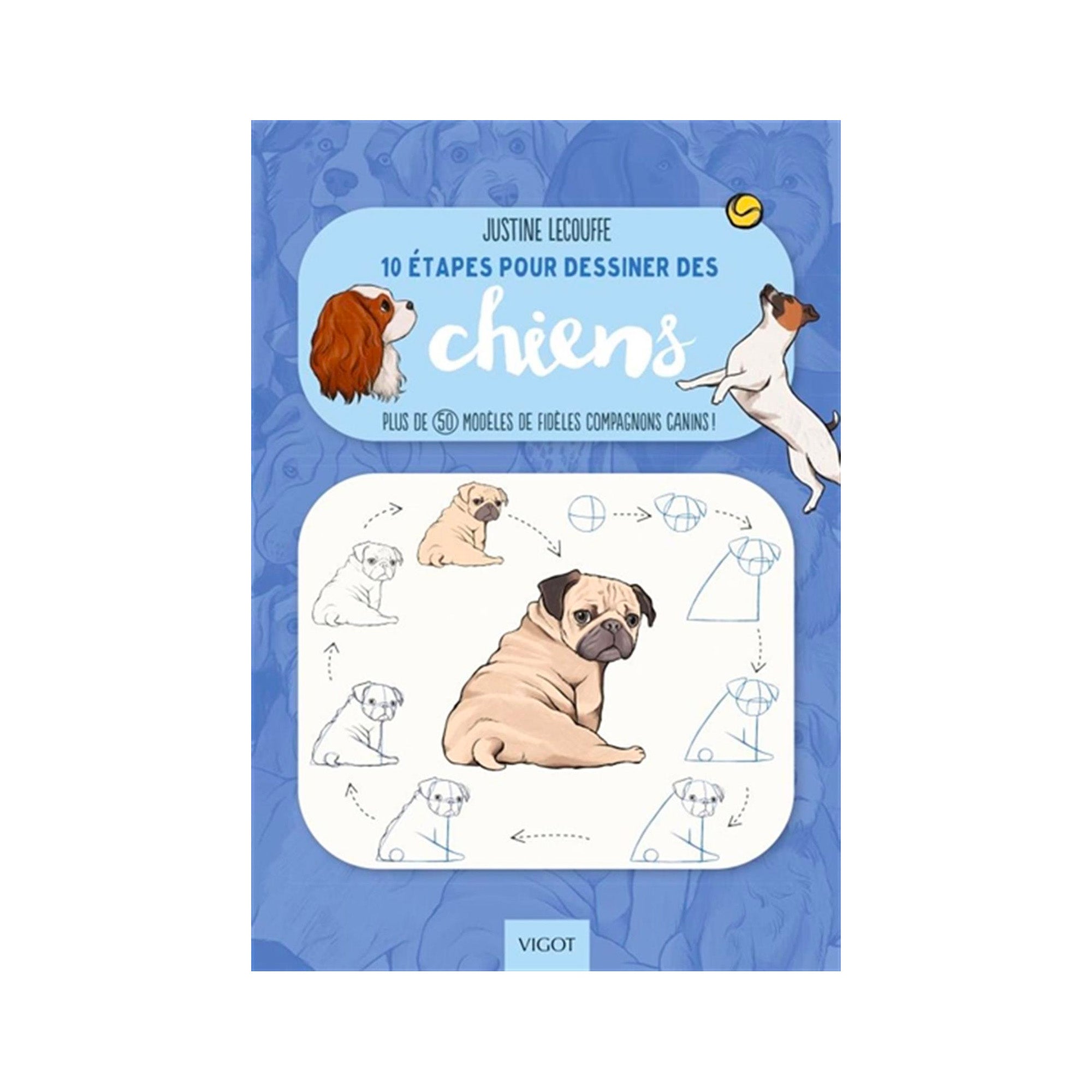 10-Step Dog Drawing Tapes - French Edition
