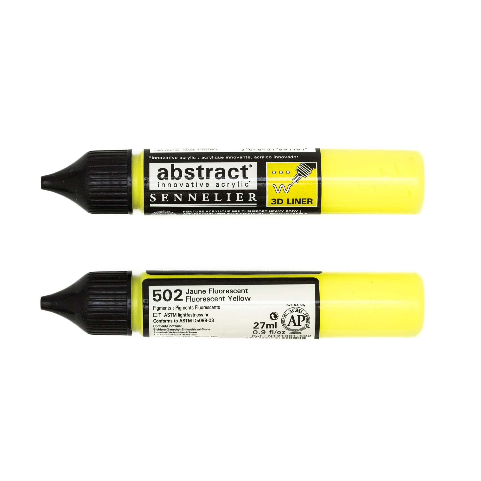 Gorgeous Abstract Liner Acrylic Marker in Stunning Bright Yellow Green