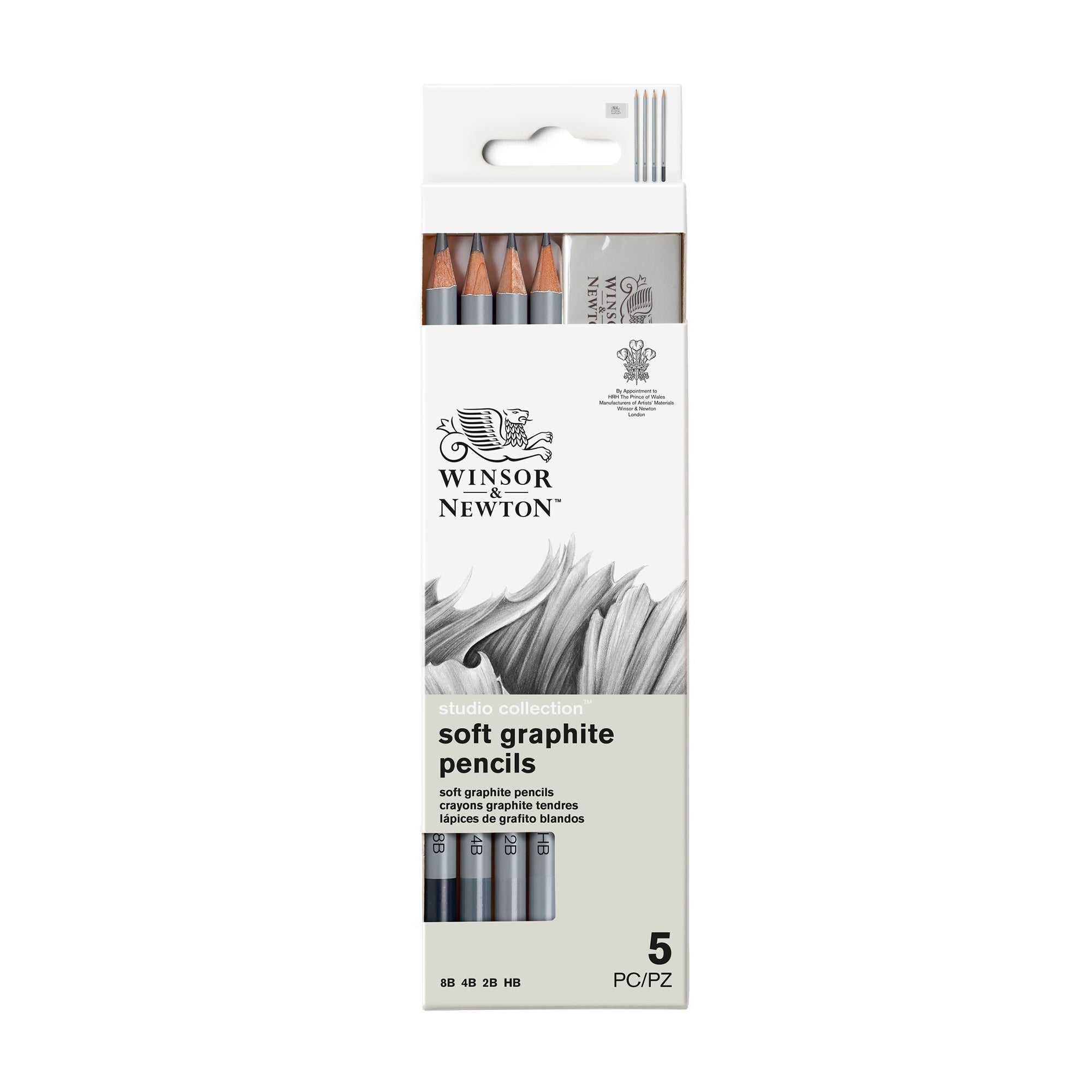 Winsor & Newton 5-Piece Soft Studio Graphite Pencil Set - Your Sketching Essential!