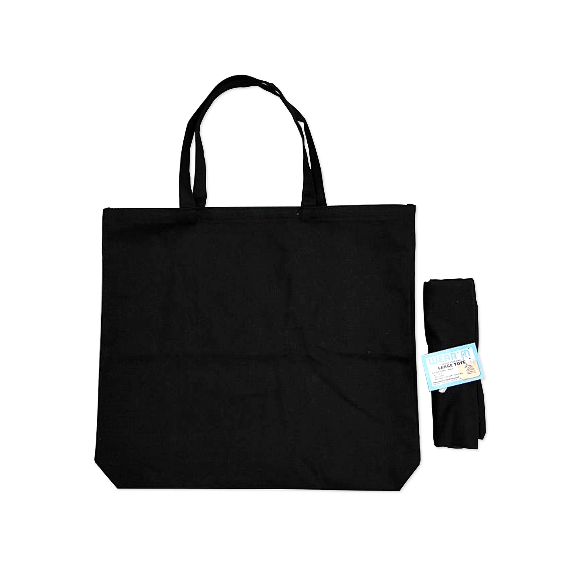 Stylish Black Canvas Bag - 18 x 16 inches