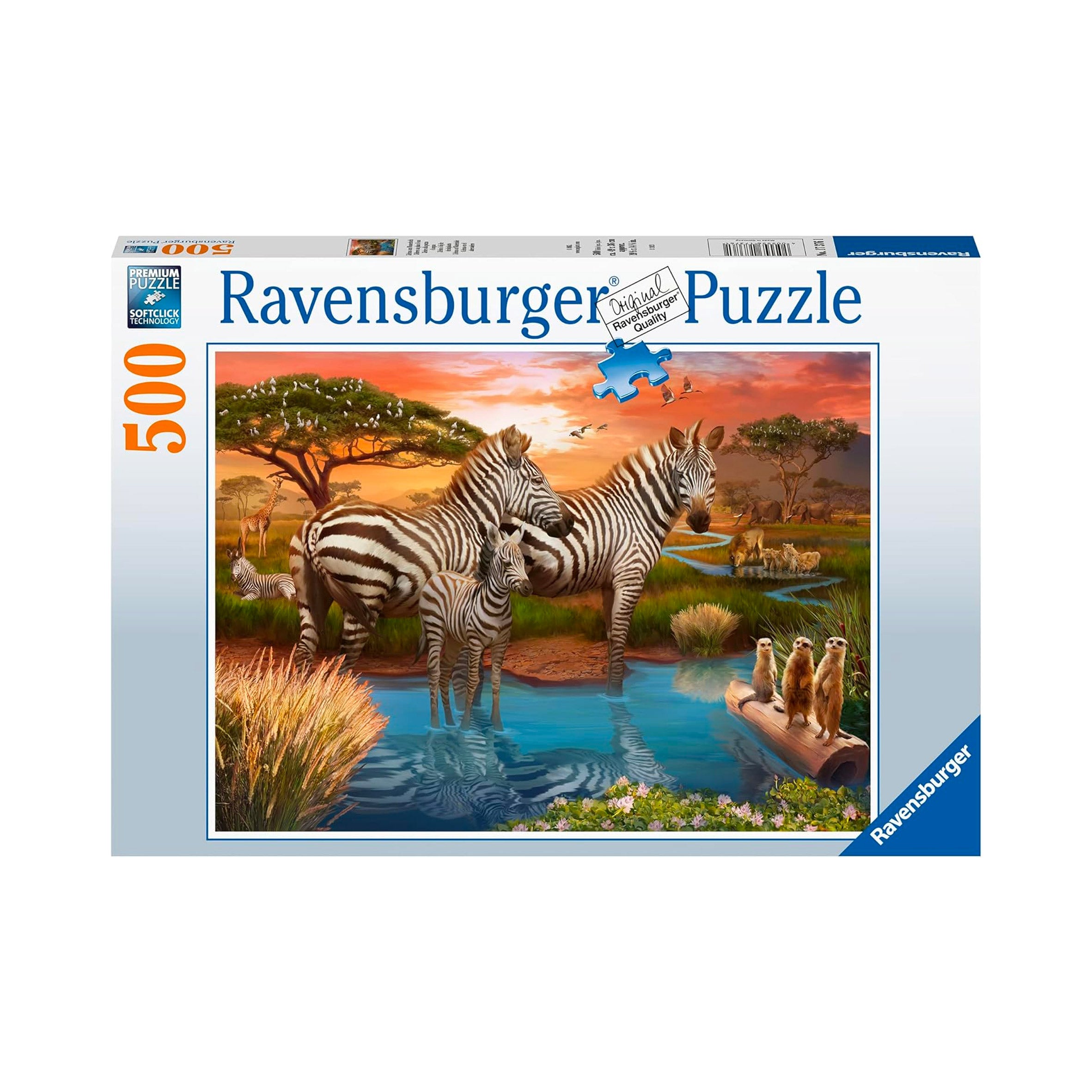 Ravensburger 500-Piece Zebra Puzzle - A Captivating Family Adventure!