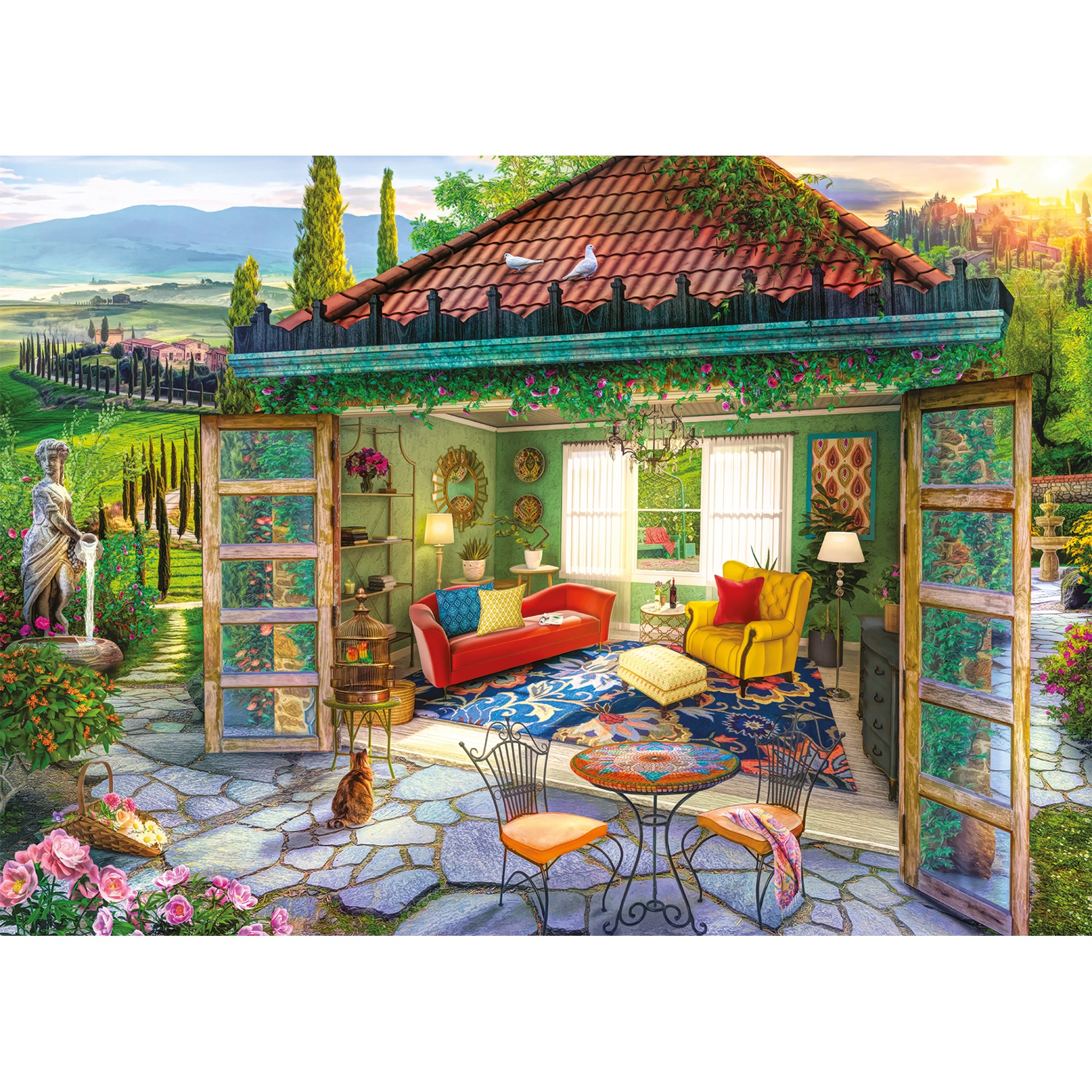 Tuscan Oasis 1,000-Piece Puzzle: A Relaxing Escape