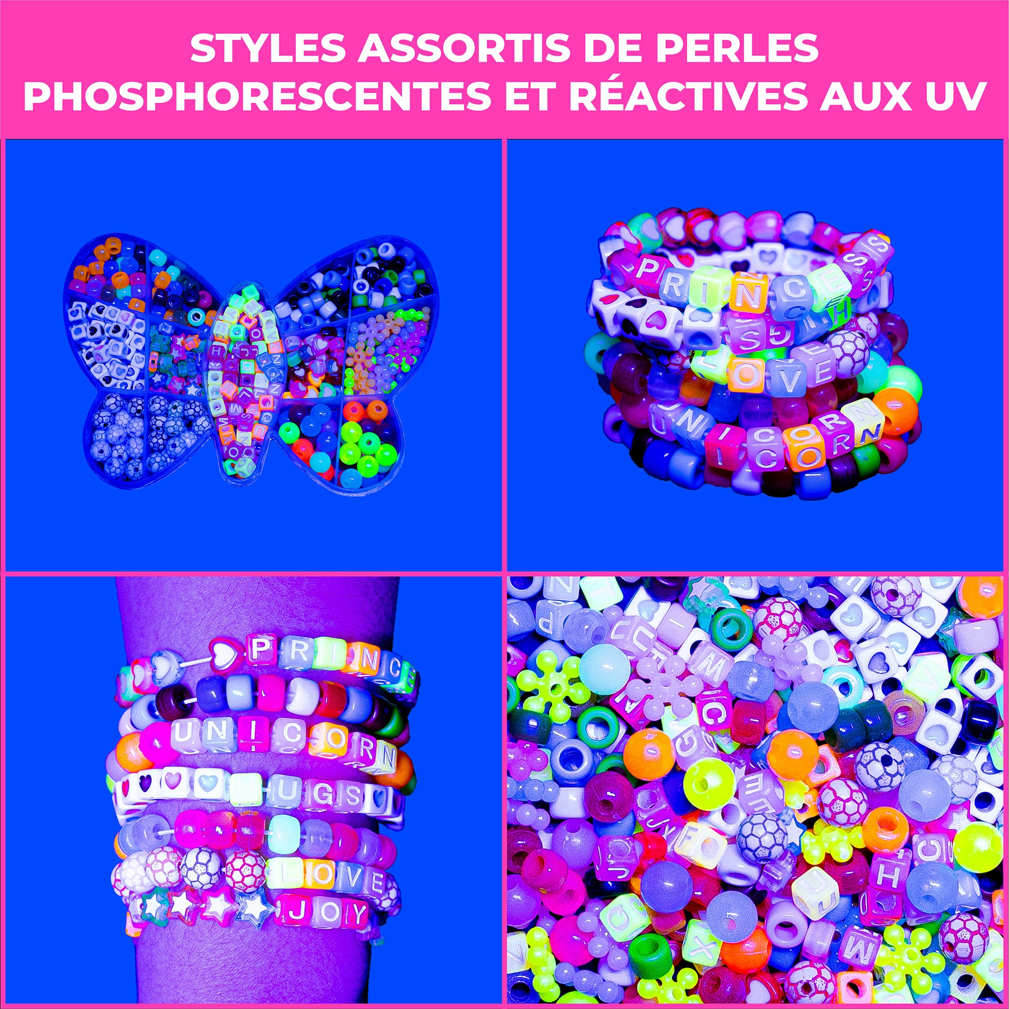 400-Piece Assorted Glow-in-the-Dark Beads Set
