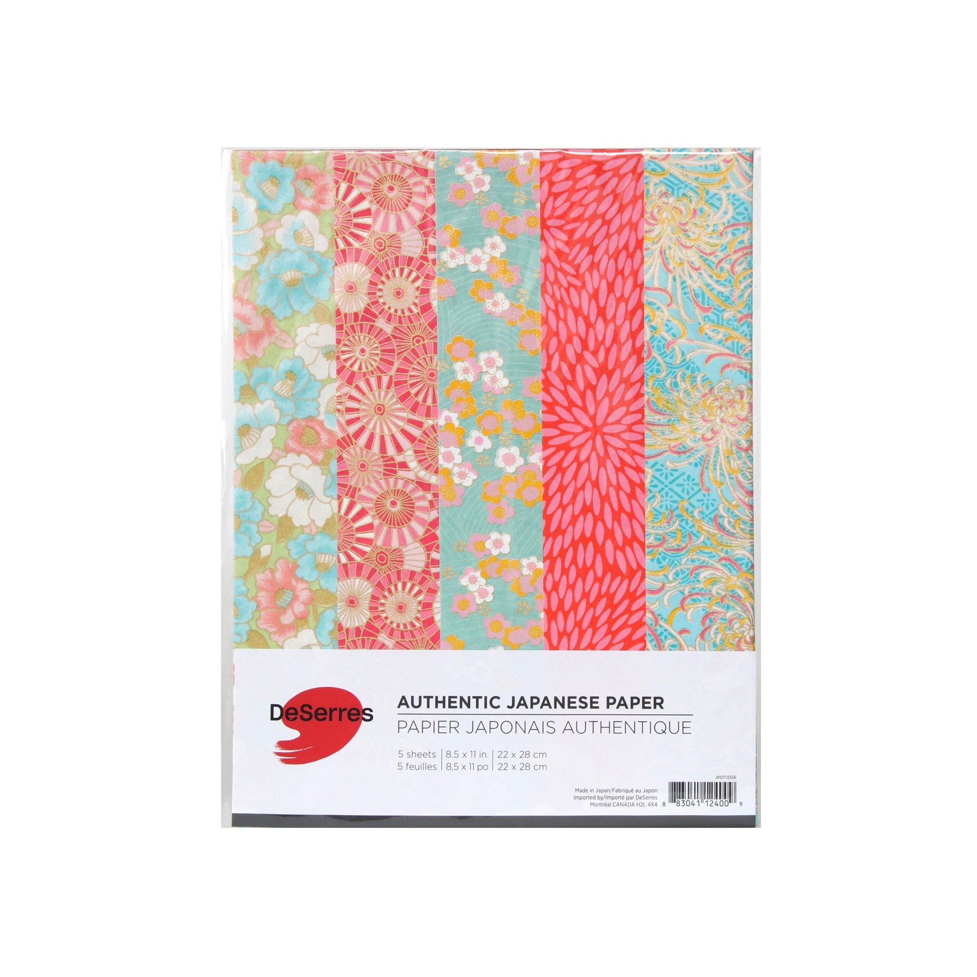 Authentic Japanese 5-Sheet Paper Pack - Mix 1