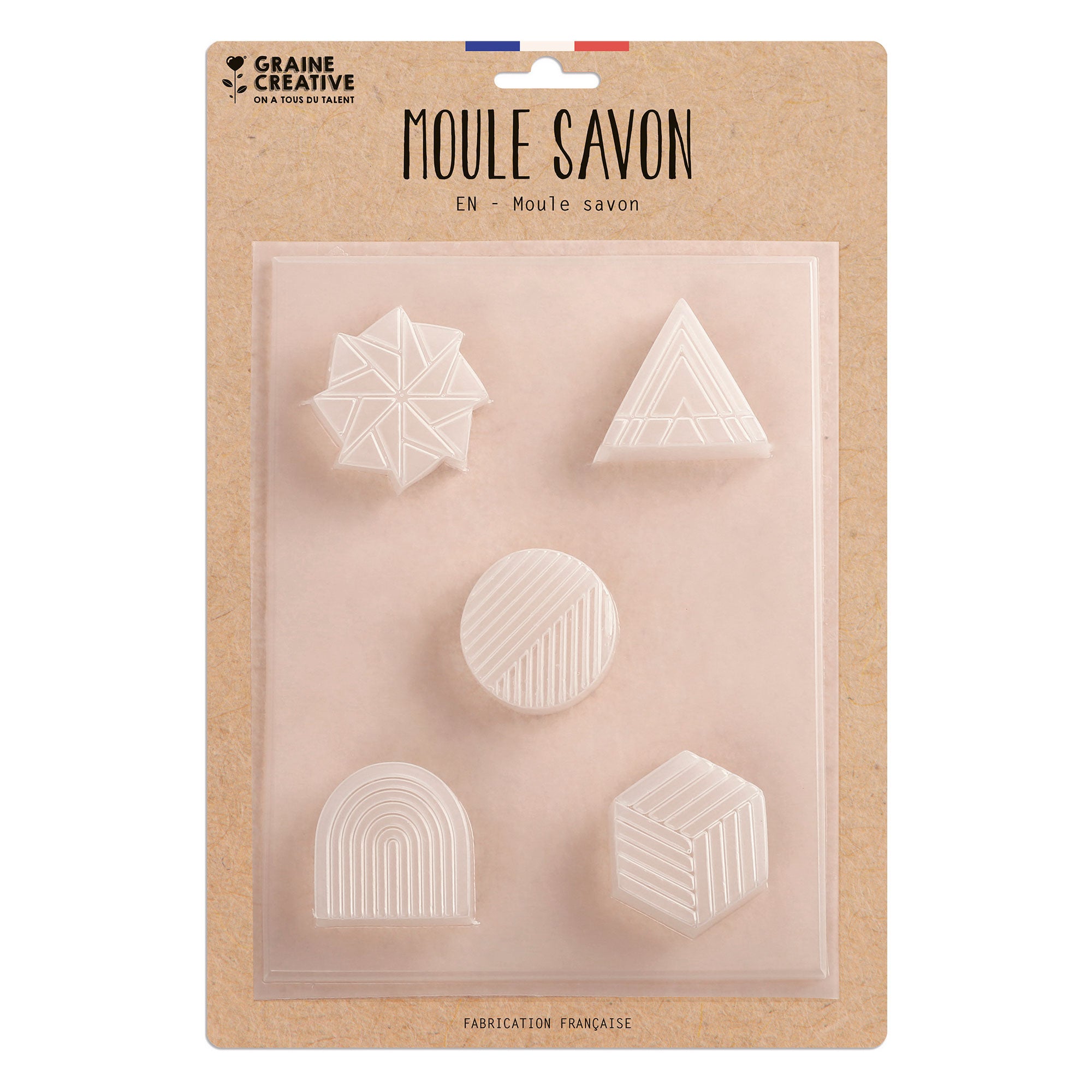 5-Pack Solid Cosmetic Moulds - Stunning Geometric Shapes