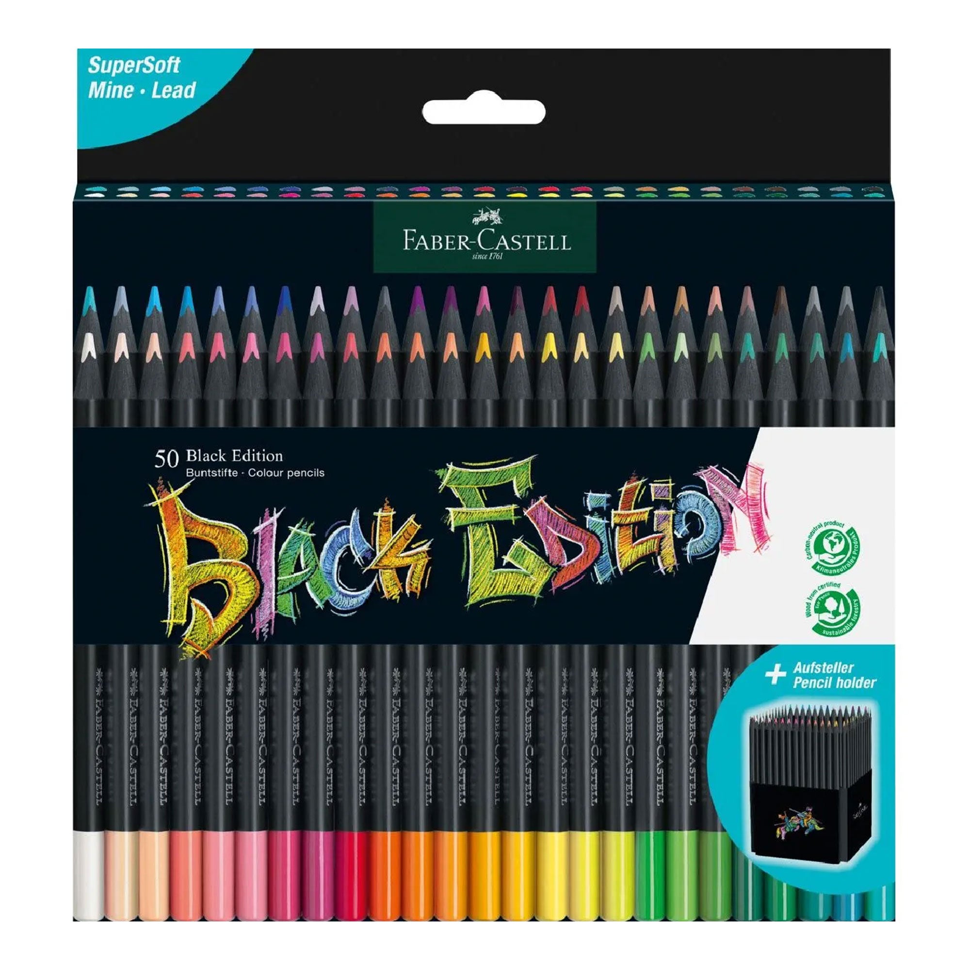 50-Pack Black Edition Premium Coloured Pencils - A Must-Have!