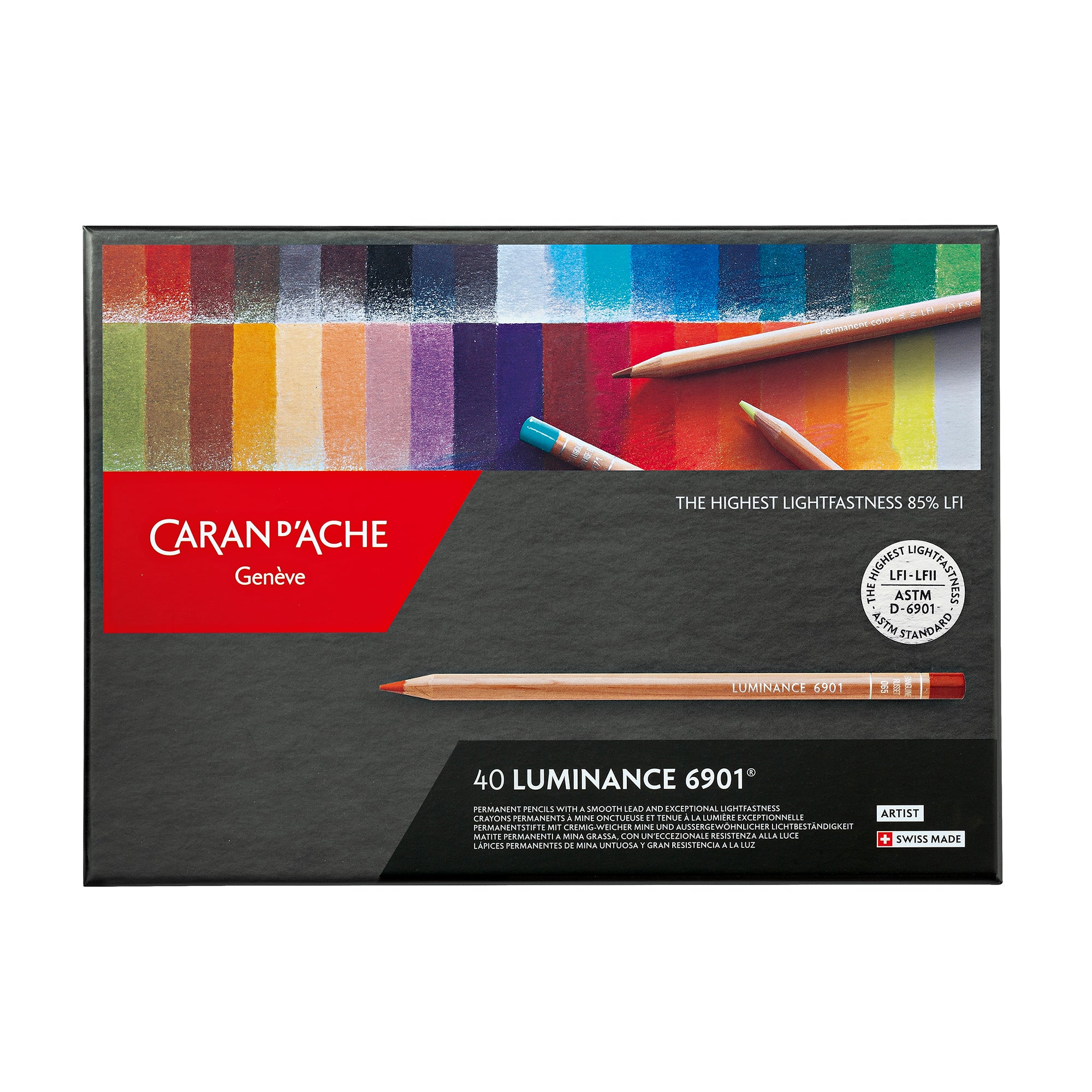 Must-Have 40-Pack Luminance 6901 Coloured Pencil Set for Artists