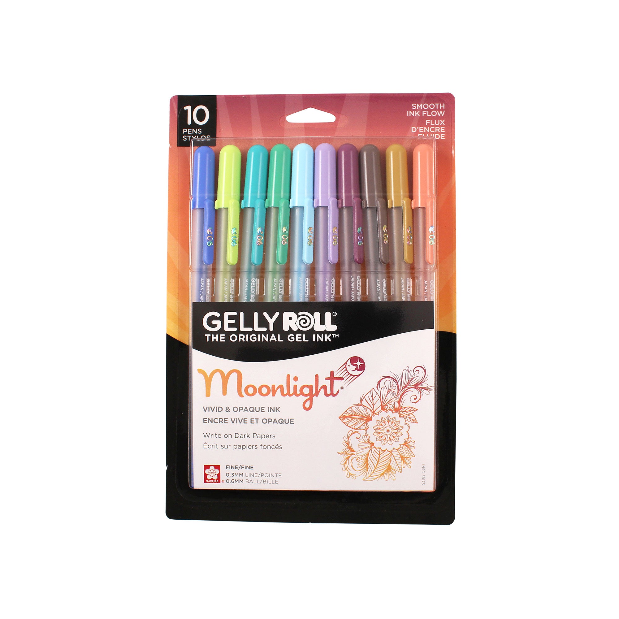 Gelly Roll Moonlight 06 Pens - 10-Pack Assorted Colors