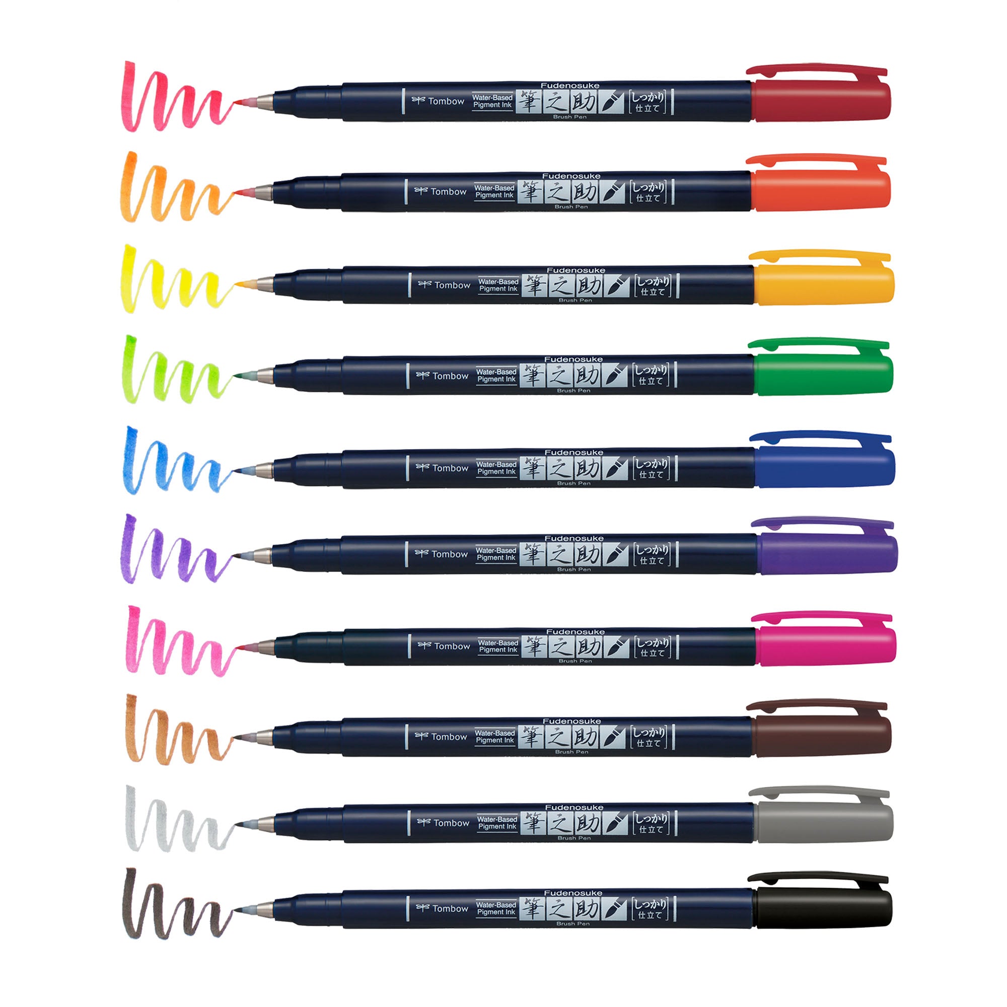 Fudenosuke 10-Pack Brush Pens - Your Gateway to Creative Expression!