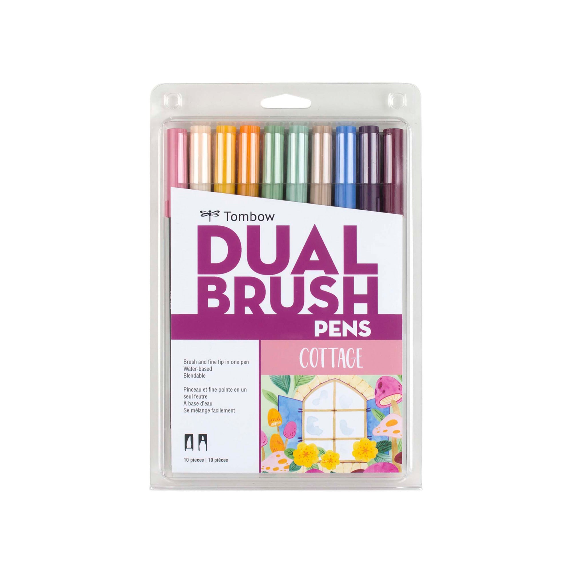 Tombow 10-Pack Dual Brush Pens - Cottage Collection: Unleash Your Creativity!