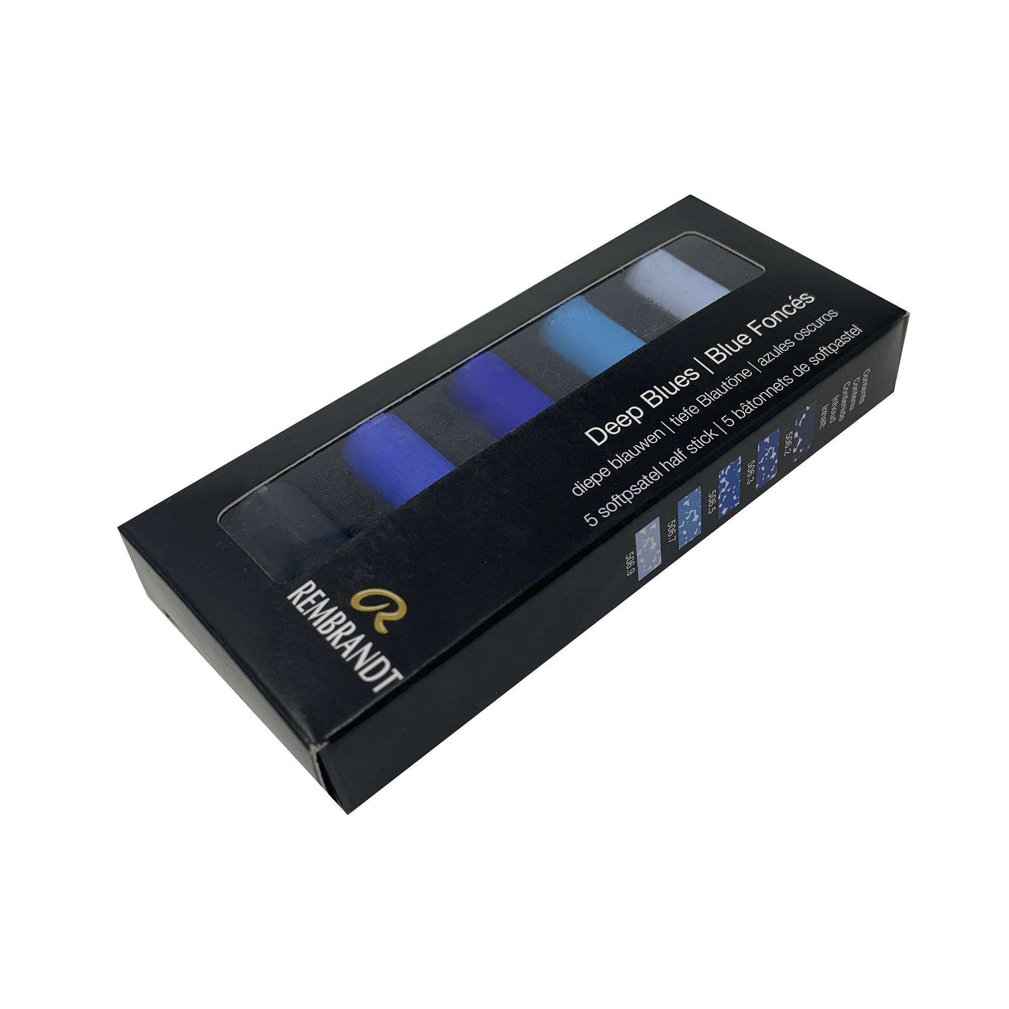 5-Pack Deep Blue Half Stick Soft Pastels - Unleash Your Creativity!