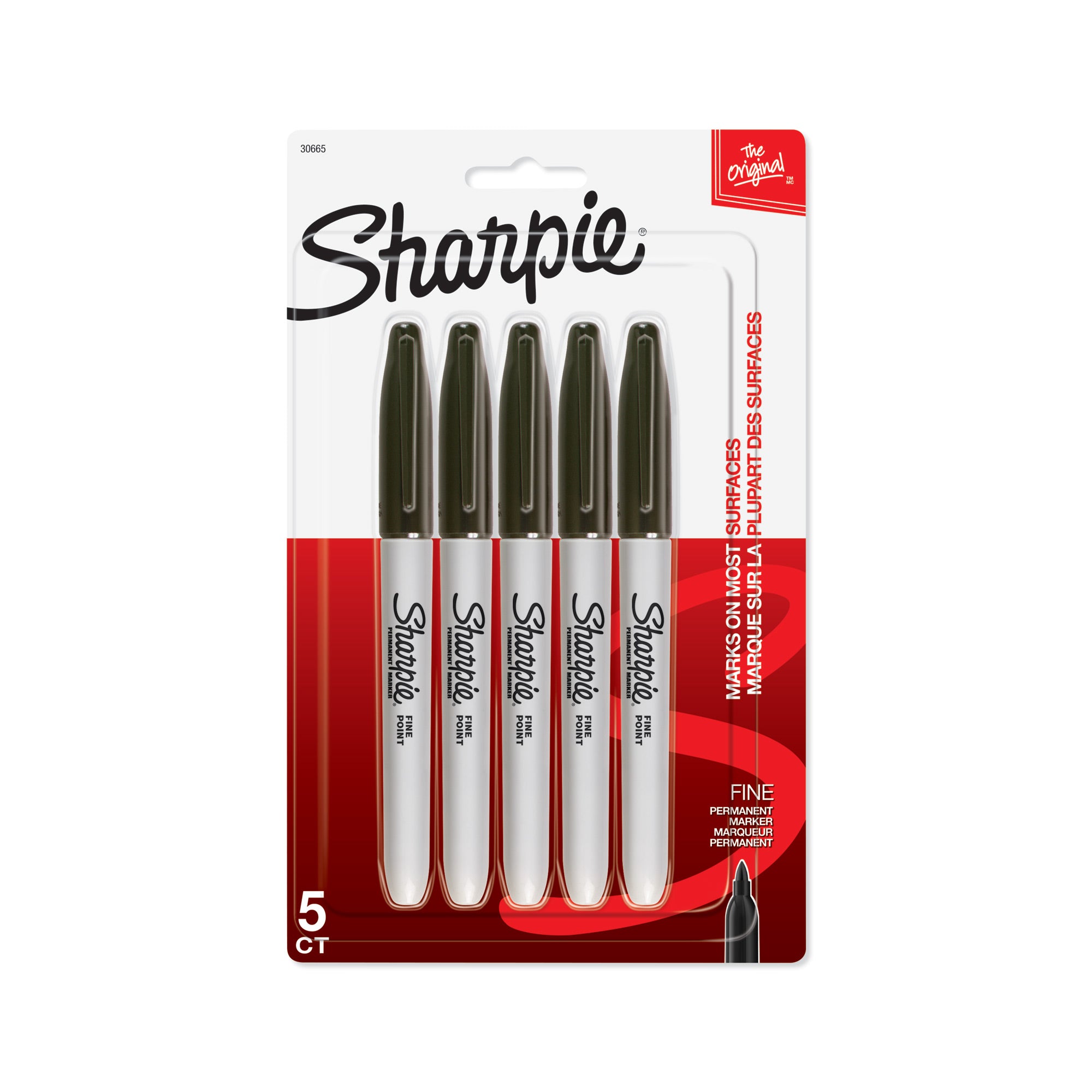 5-Pack Sharpie Fine Tip Permanent Markers - Ideal for Precise Writing!