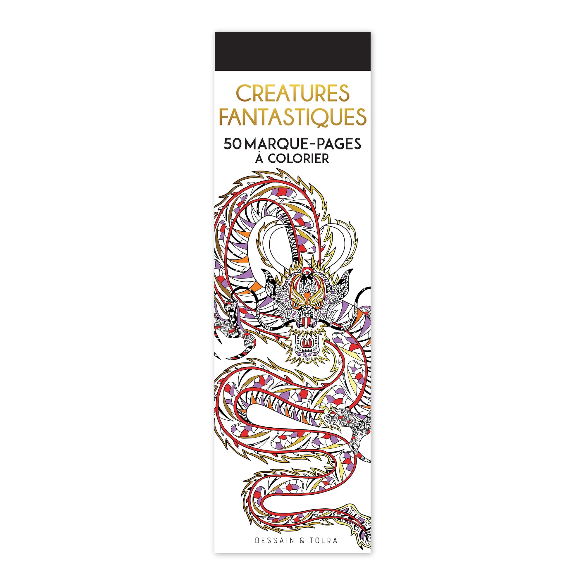 50 Coloring Bookmarks: Magical Fantasy Creatures - French Edition