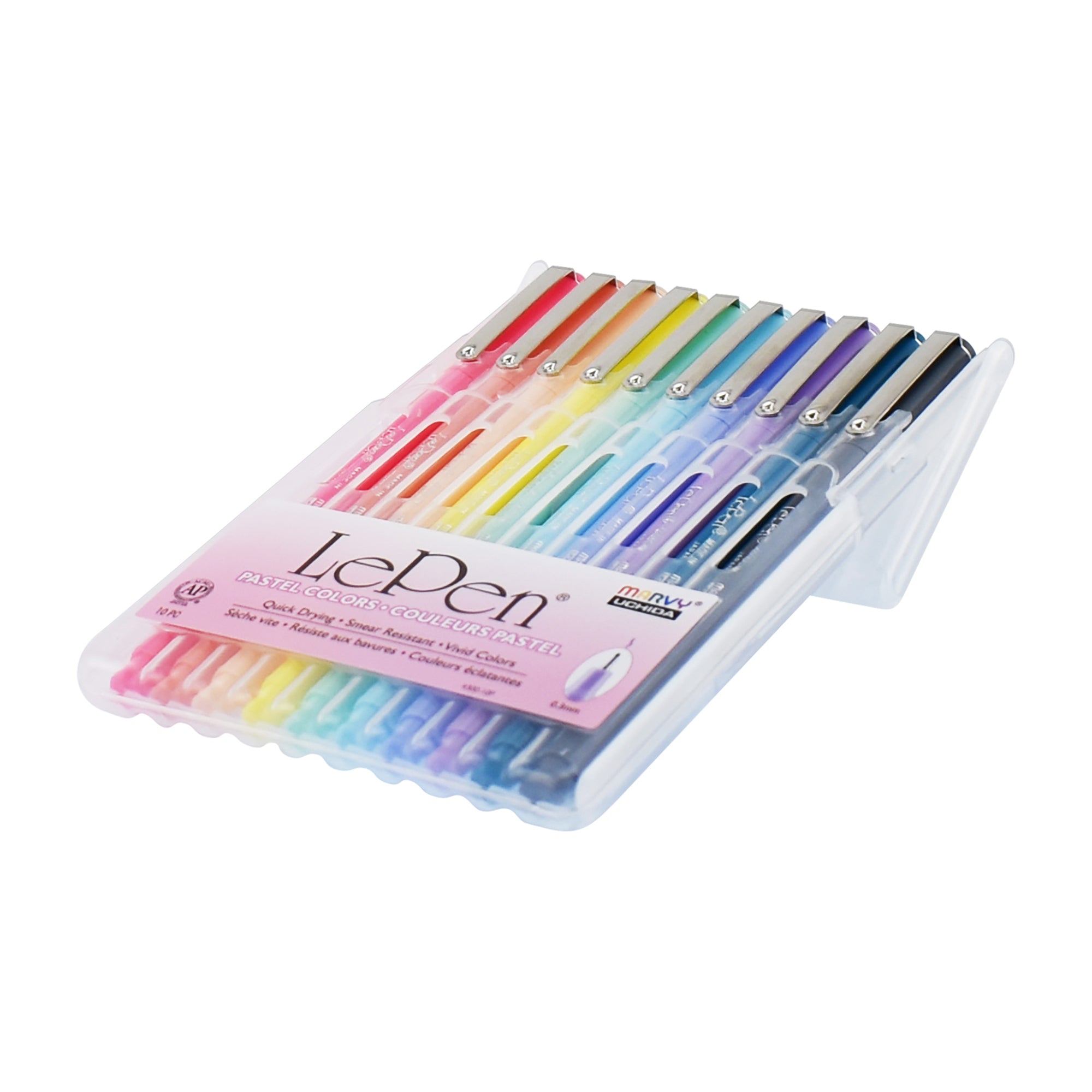 Le Pen Fineliners 10-Pack - Vibrant Pastel Colors