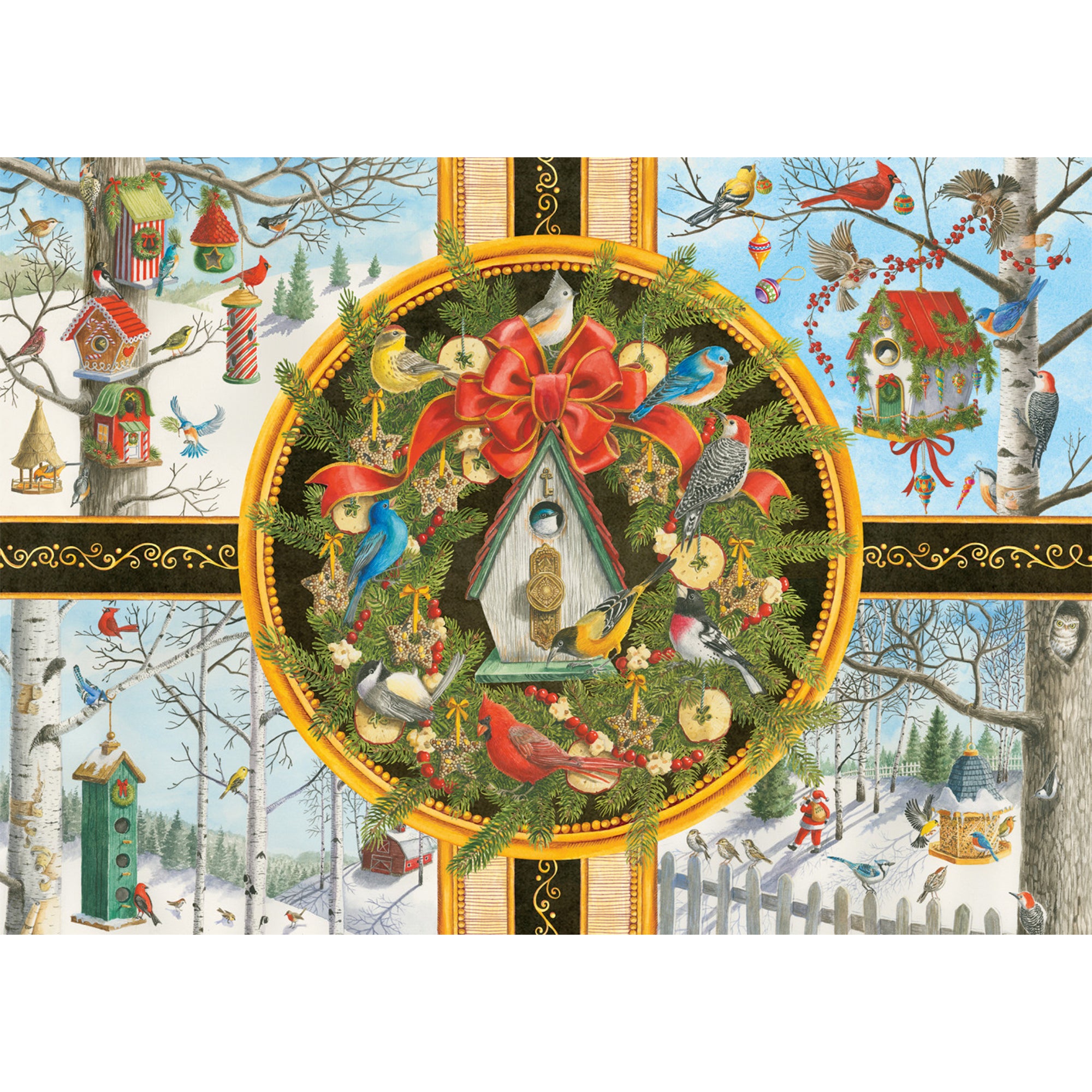 Enchanting 500-Piece Christmas Songbirds Puzzle