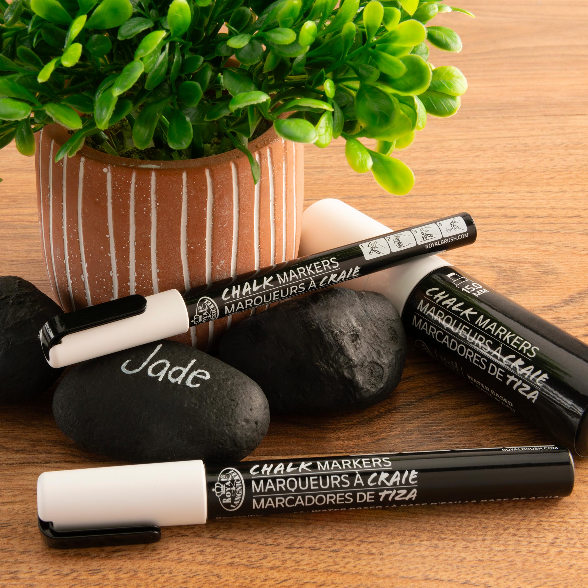 Royal & Langnickel White Chalk Marker Kit - 3 Pieces with Assorted Tips