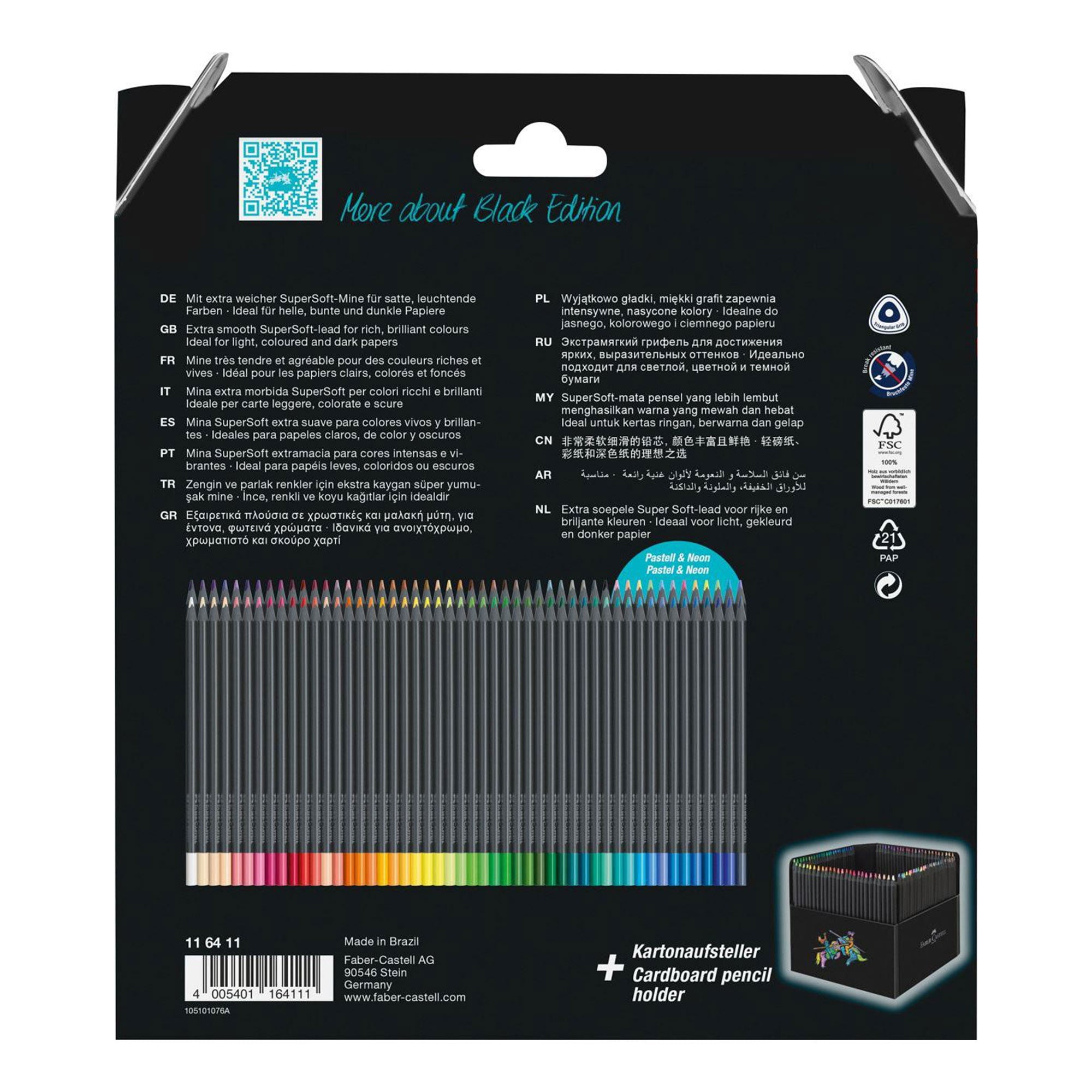 50-Pack Black Edition Premium Coloured Pencils - A Must-Have!