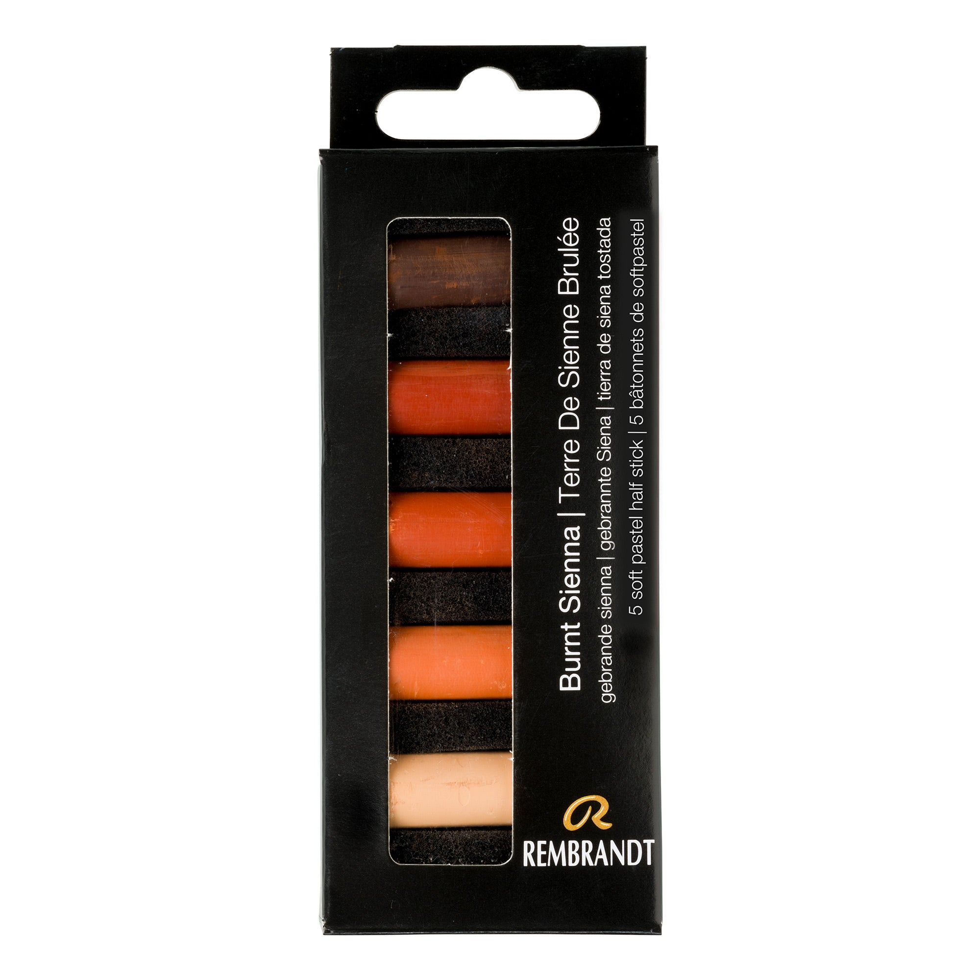 5-Pack Burnt Sienna Half Stick Soft Pastels - Unleash Your Creativity!
