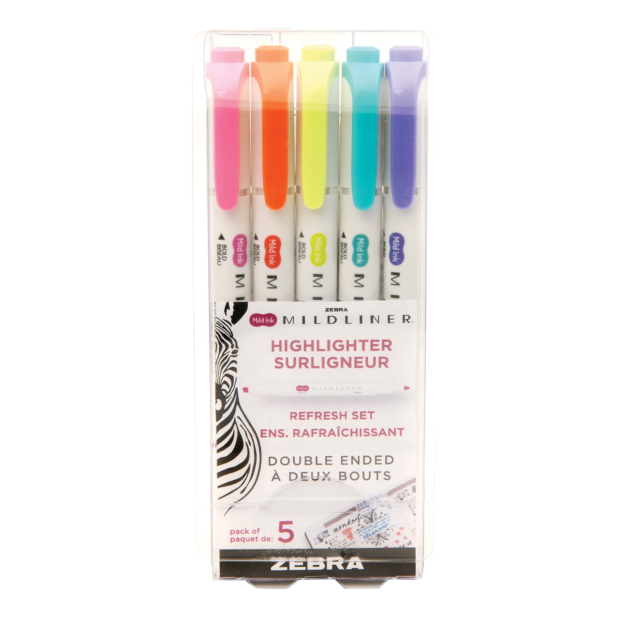 5-Pack Mildliner Creative Markers - Refresh: Unleash Your Creativity!