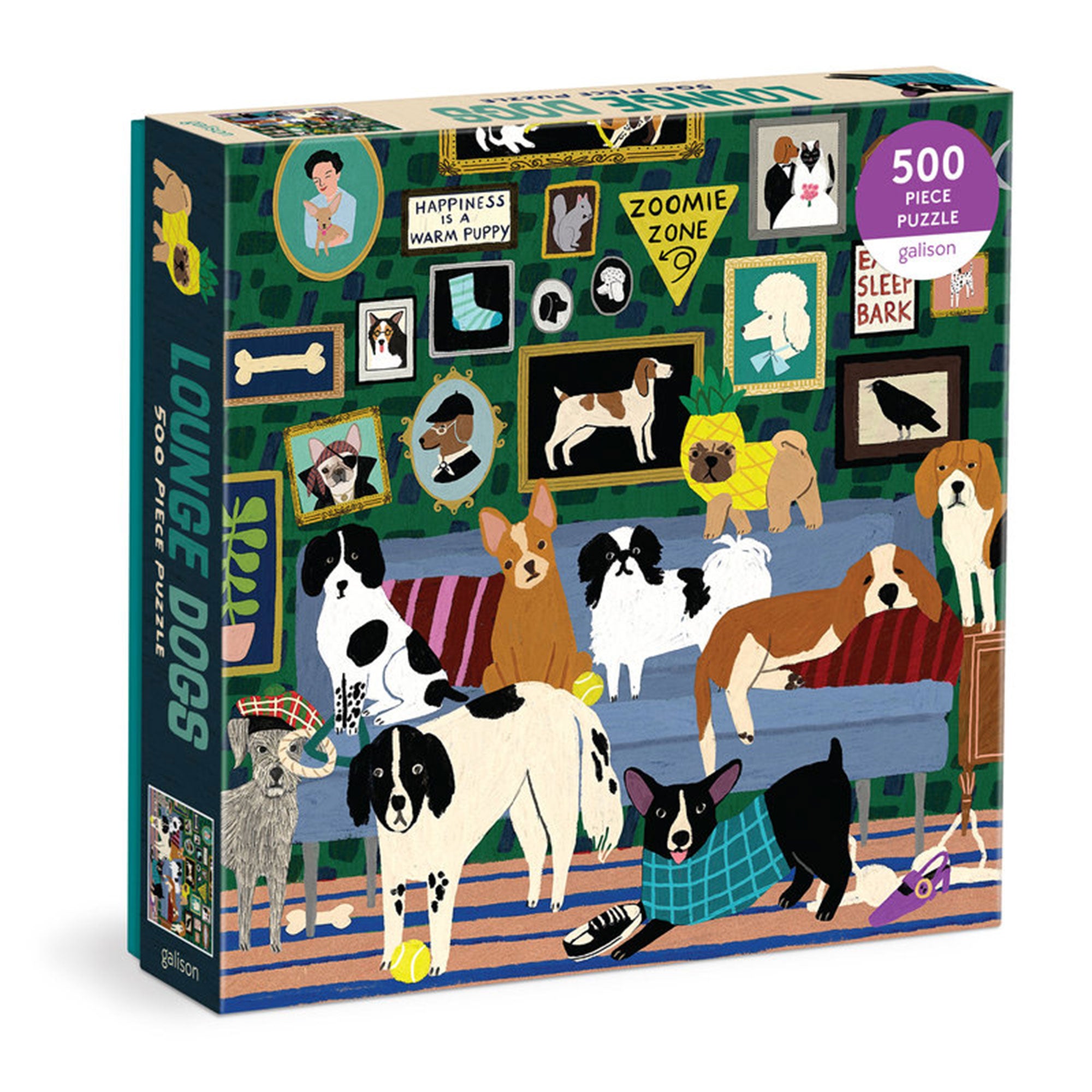Adorable Lounge Dogs 500-Piece Puzzle
