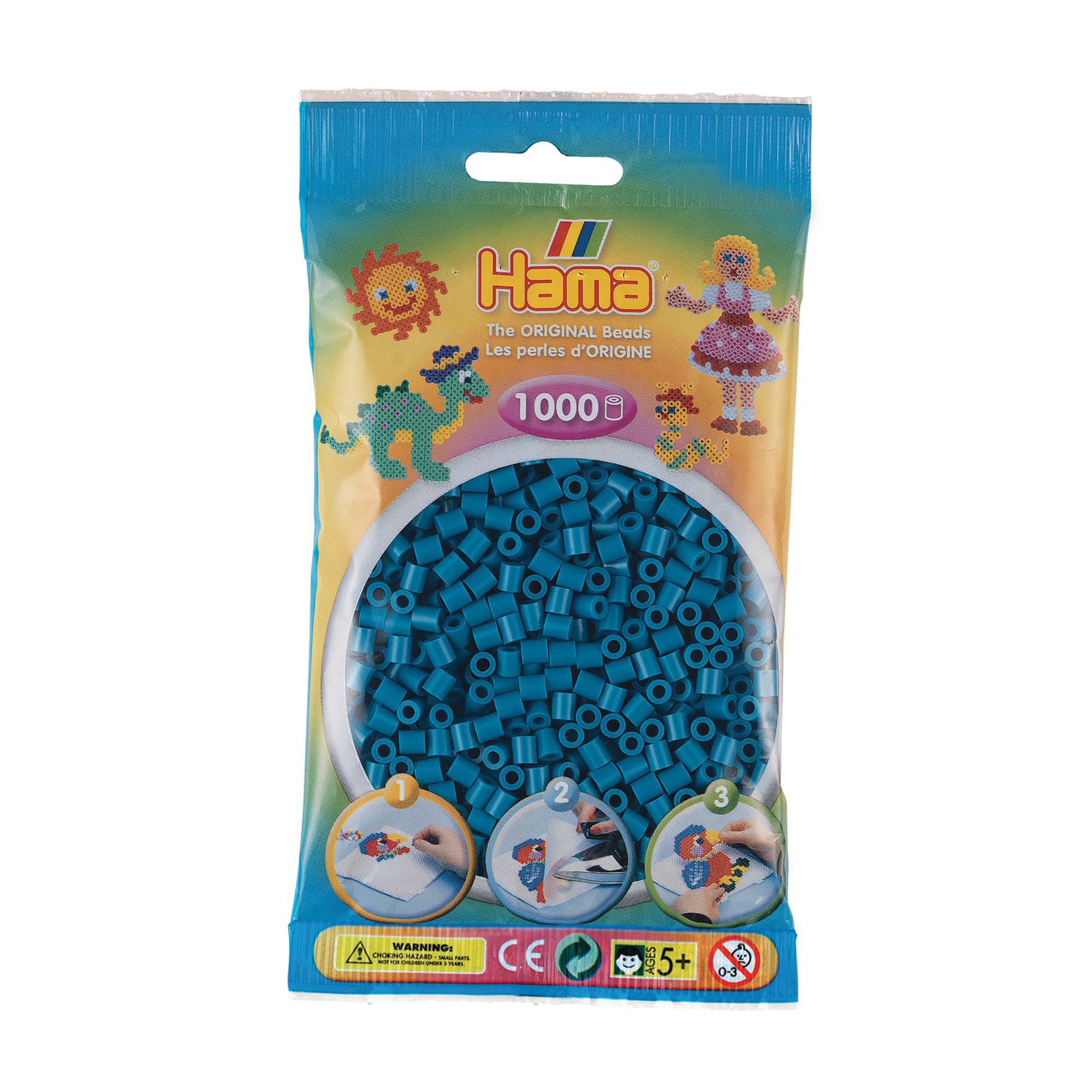 1,000-Piece Hama Midi Beads in Stunning Petrol Blue