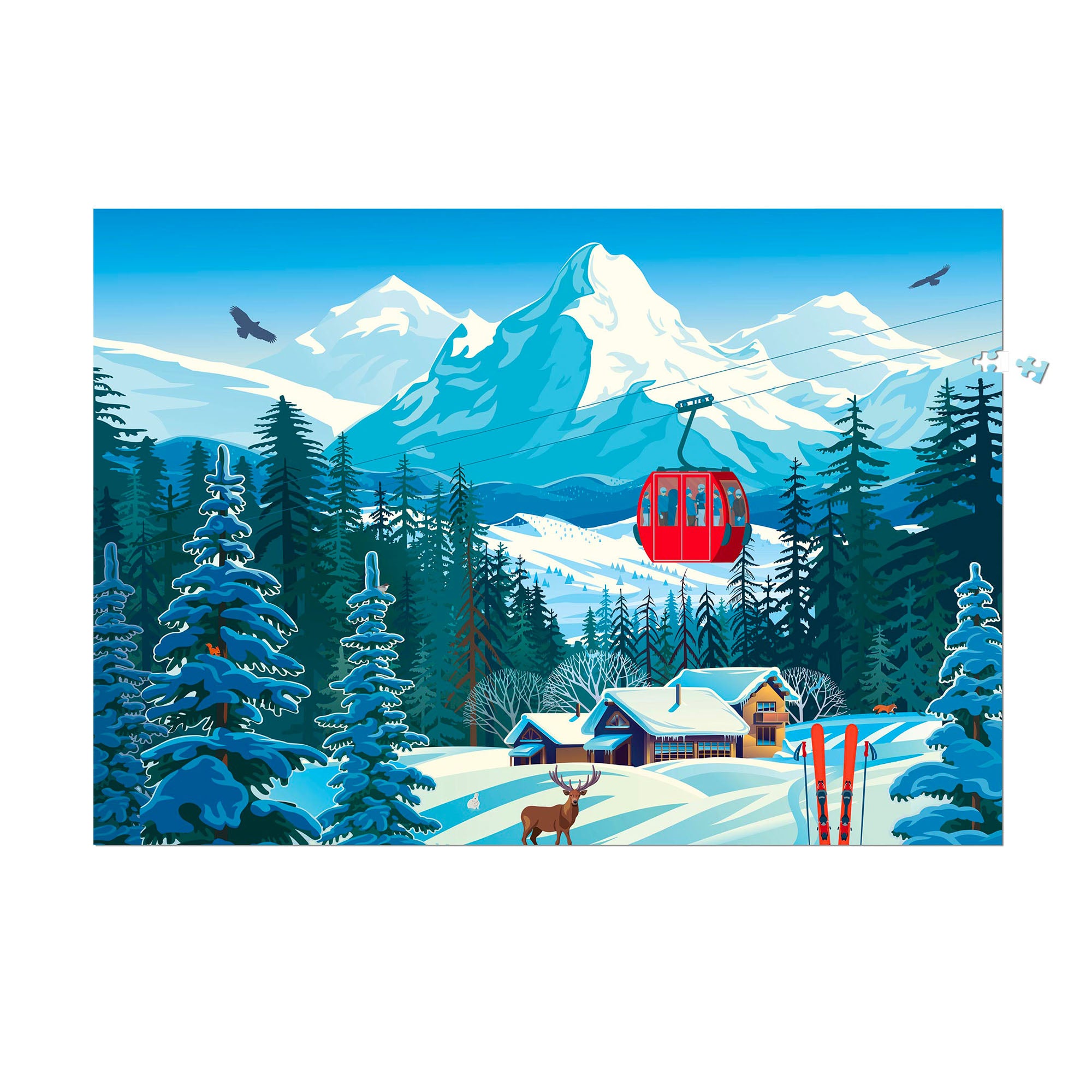 Enchanting 1,000-Piece Mountain Village Puzzle