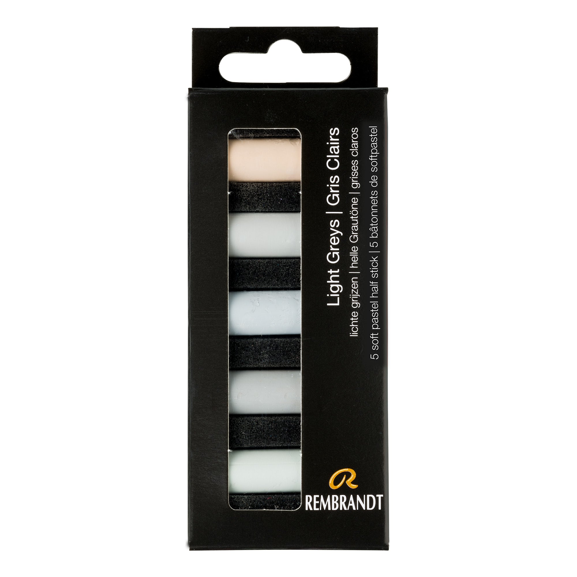 Irresistible 5-Pack Light Grey Half Stick Soft Pastels