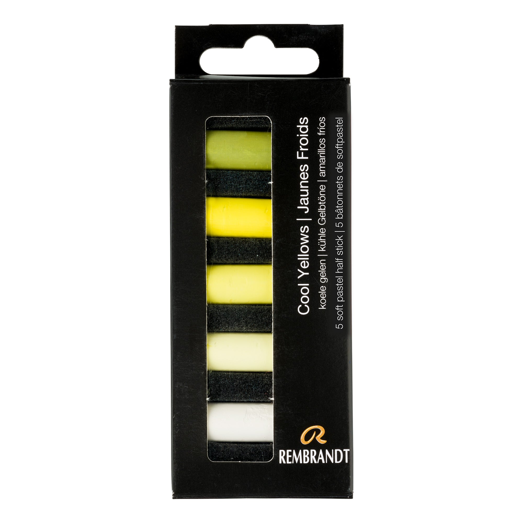Cool Yellow 5-Pack Half Stick Soft Pastels - Unleash Your Creativity!