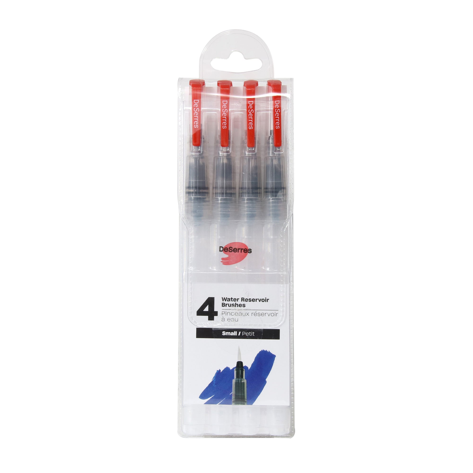 DeSerres 4-Pack Small Water Reservoir Brushes - A Must-Have for Artists!