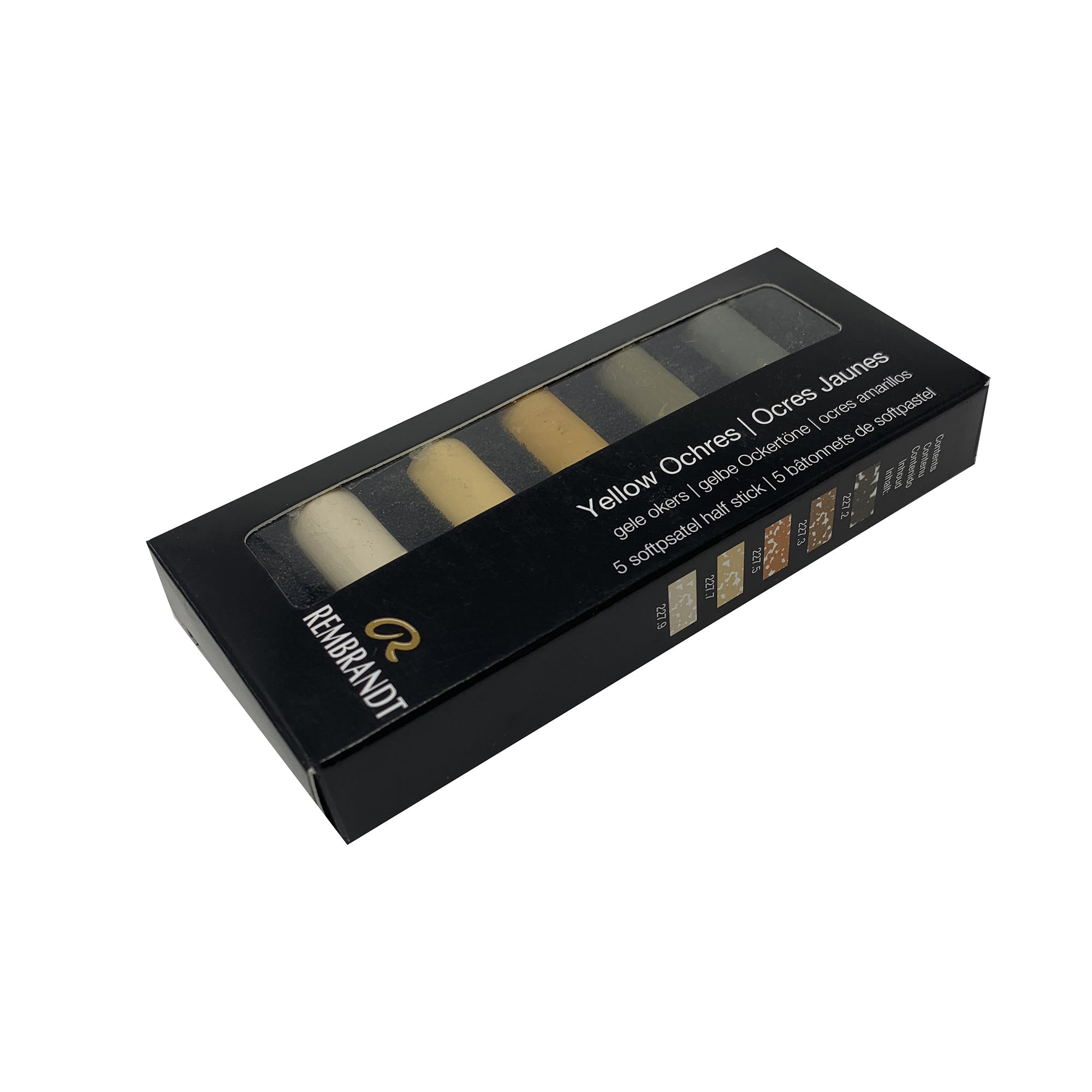 Ochre Yellow Soft Pastels - 5-Pack Half Sticks