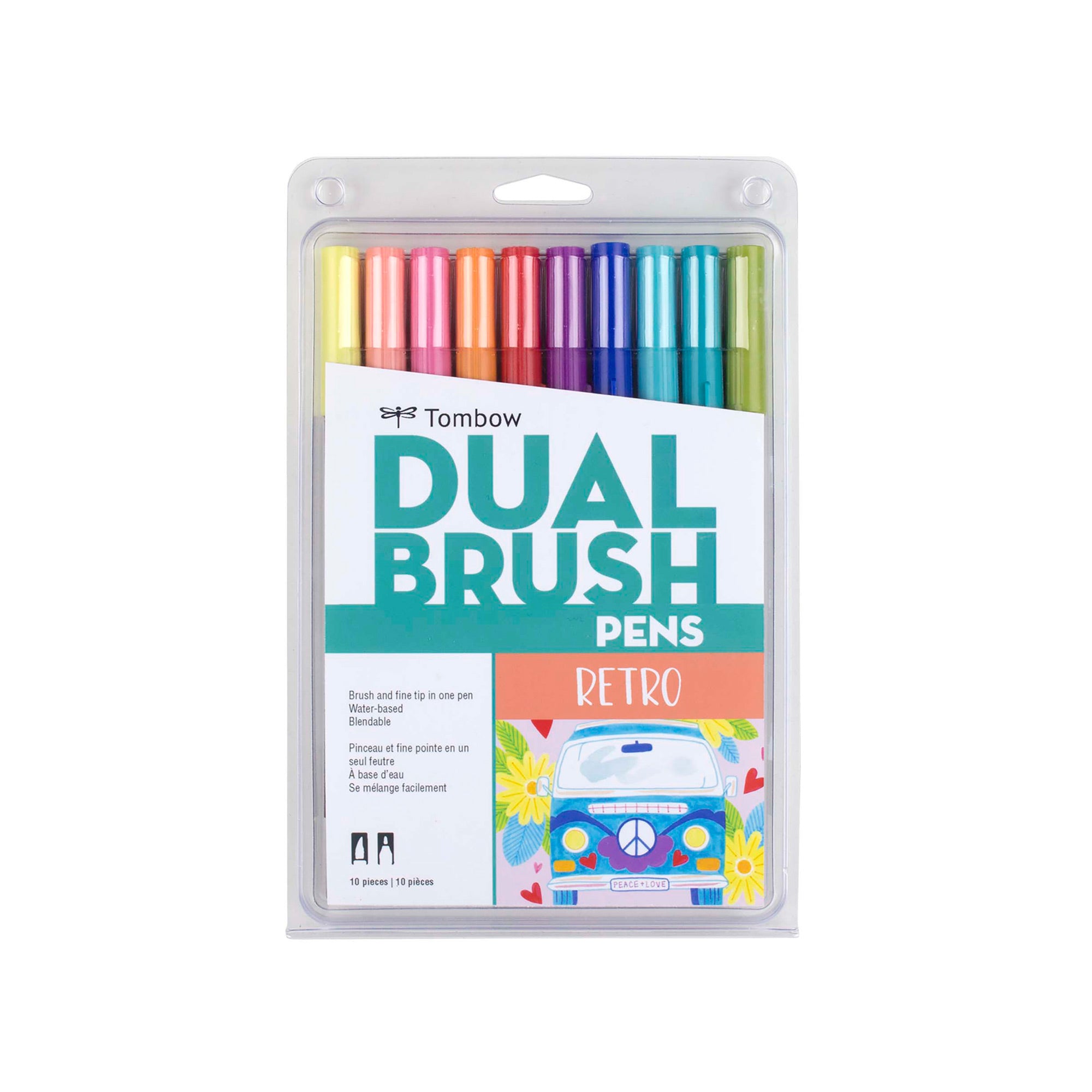 Tombow Retro 10-Pack Dual Brush Pens - Unleash Your Creativity!