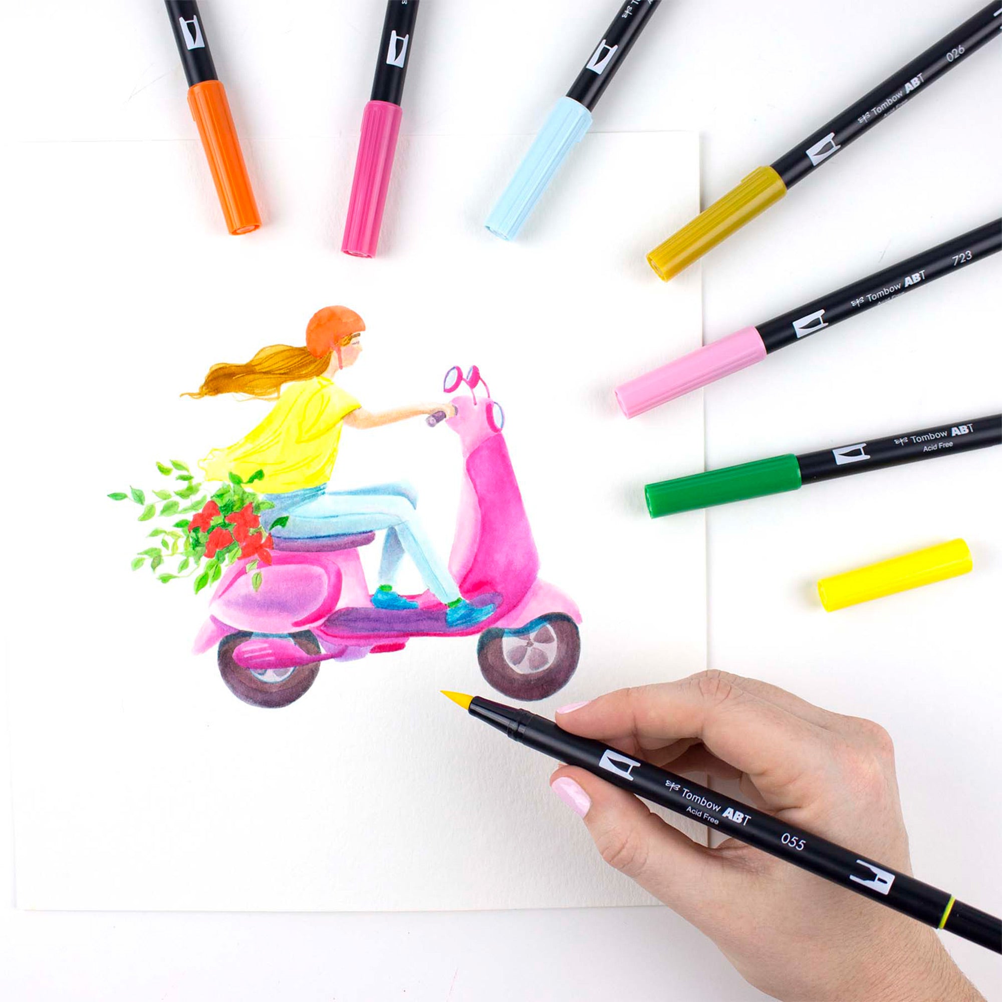 10-Pack Tombow Dual Brush Pens - Ideal for Celebrations!