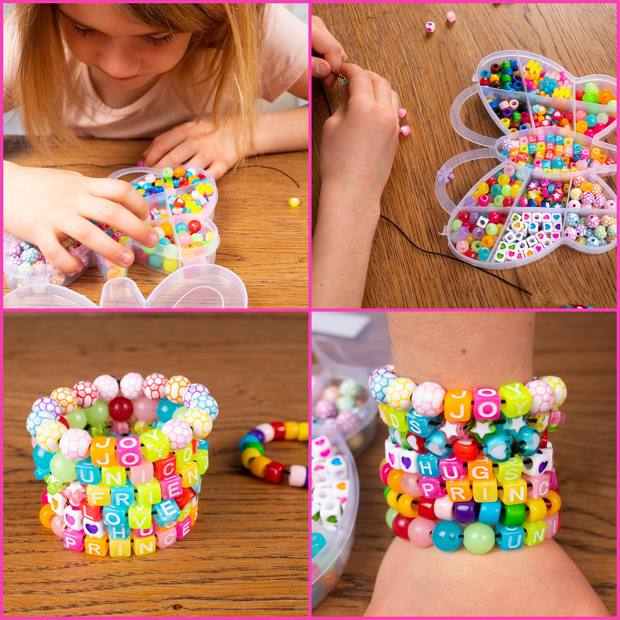 400-Piece Assorted Glow-in-the-Dark Beads Set