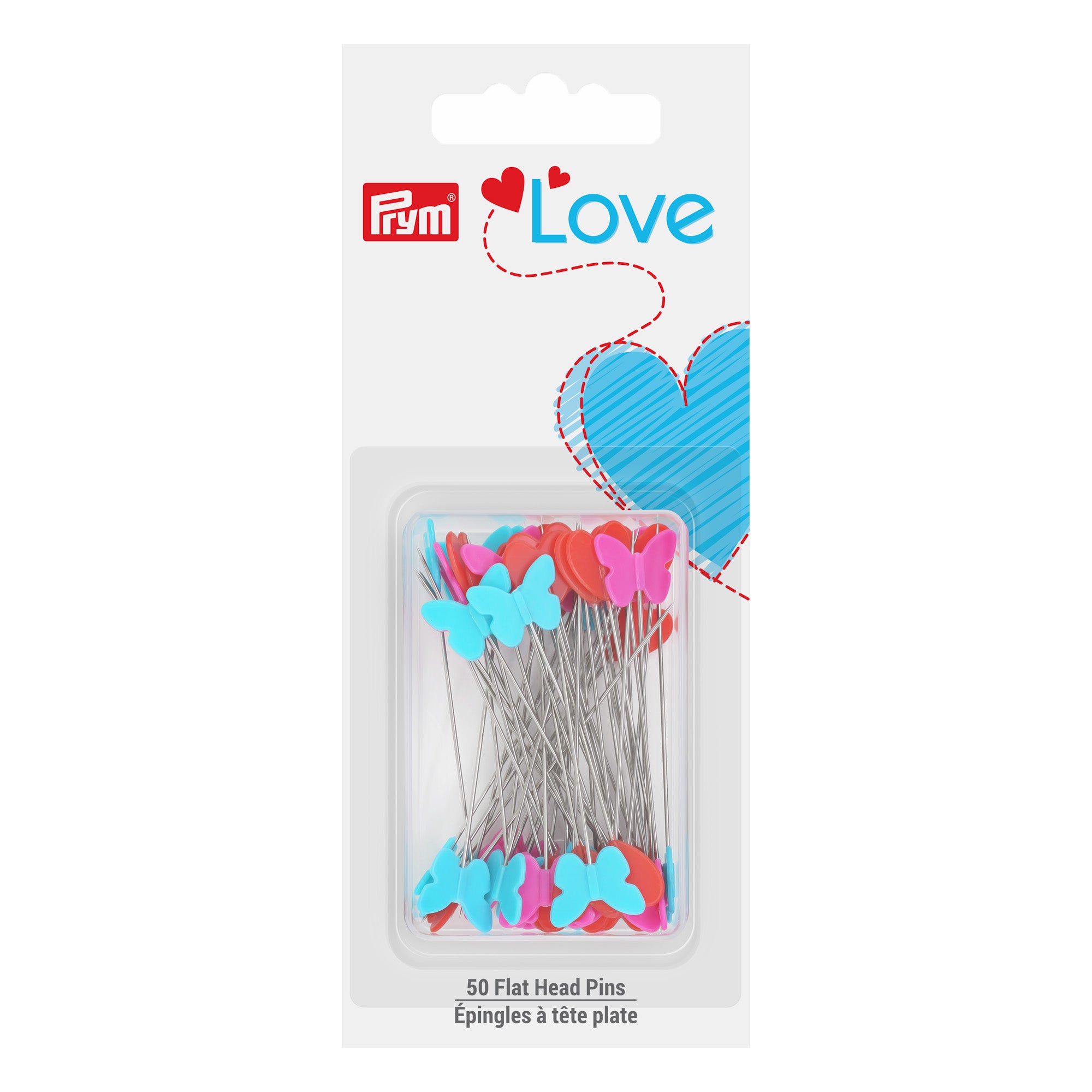 Prym Love 50-Pack Decorative Flathead Pins for Sewing