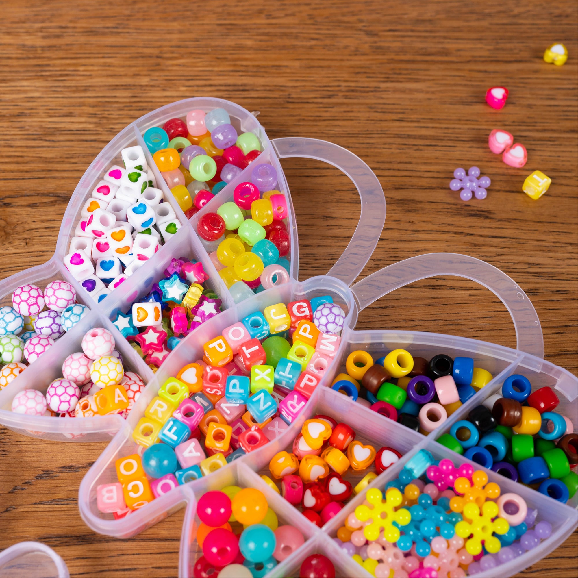 400-Piece Assorted Glow-in-the-Dark Beads Set
