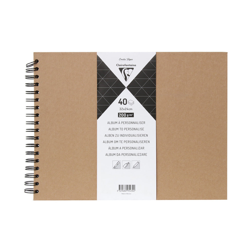Personalizable 32 x 24 cm Kraft Album: Your Creative Haven!