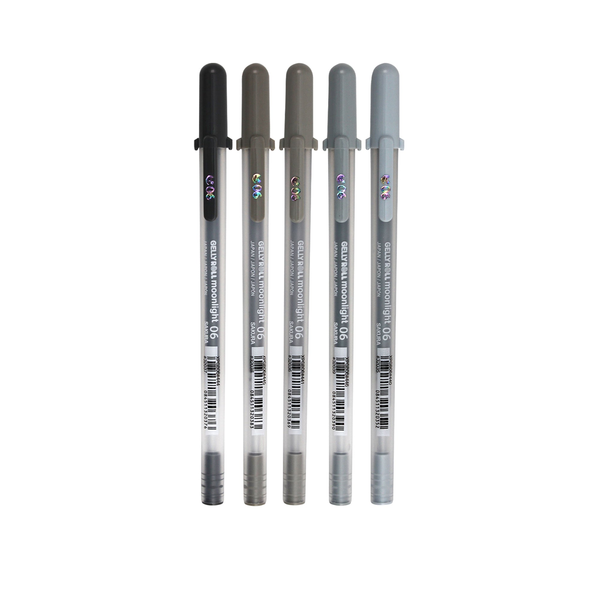 5-Pack Gelly Roll Moonlight 06 Grey Pens - Spark Your Creativity!