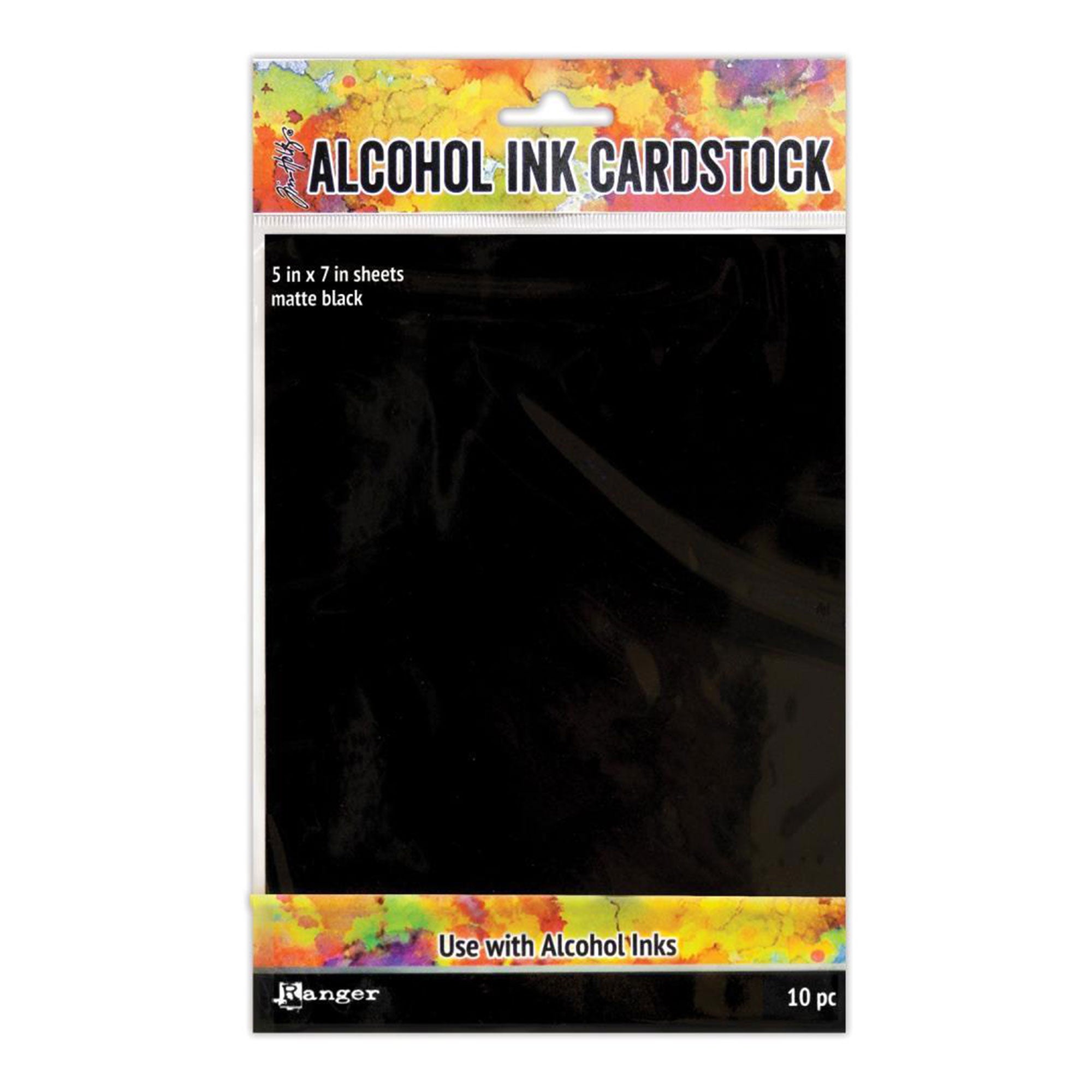 Stunning 10-Pack Matte Black Alcohol Ink Cardstock, 5 x 7 in - Unleash Your Creativity!